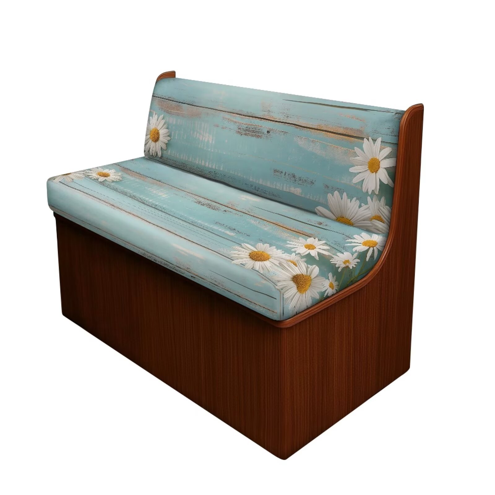 Boatee Beautiful Daisy RV Dinette Cushion Covers Universal Camper Accessories Comfortable Cushion Covers for Couches and Sofas Soft Sofa Slip Covers for 2 Seat Cushion Couch Blue