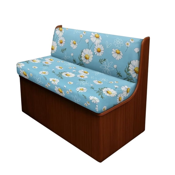Boatee Daisy RV Dinette Cushions RV Accessories Universal Bench Cushion Stretchable Furniture Covers Comfortable Cushion Covers 2 Couch Sofa Washable Slipcovers for Loveseat and Sofa Blue