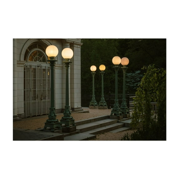 Boathouse Lamps - Brooklyn New York Photography Unframed Wall Art Print 24 x 36 inches