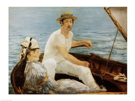 Boating 1874 Canvas Art - Edouard Manet (24 x 18)