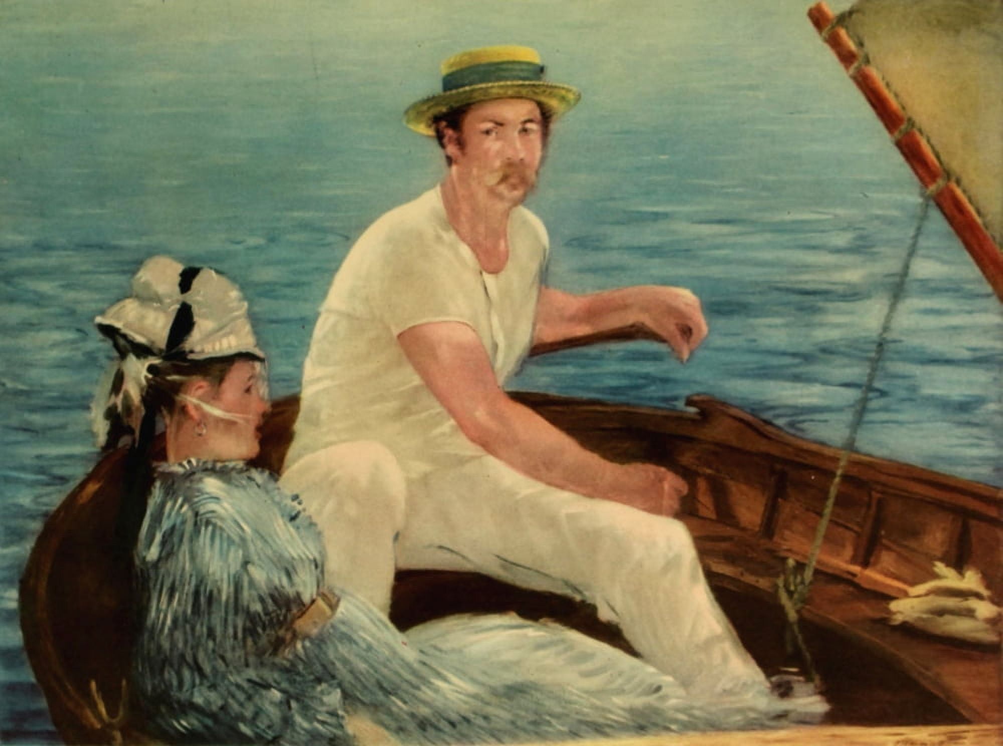 Boating 1874 Canvas Art - ???douard Manet (18 x 24)