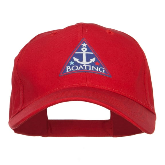 Boating Anchor Patched Low Cotton Cap - Red OSFM
