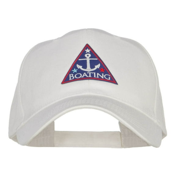 Boating Anchor Patched Low Cotton Cap - White OSFM