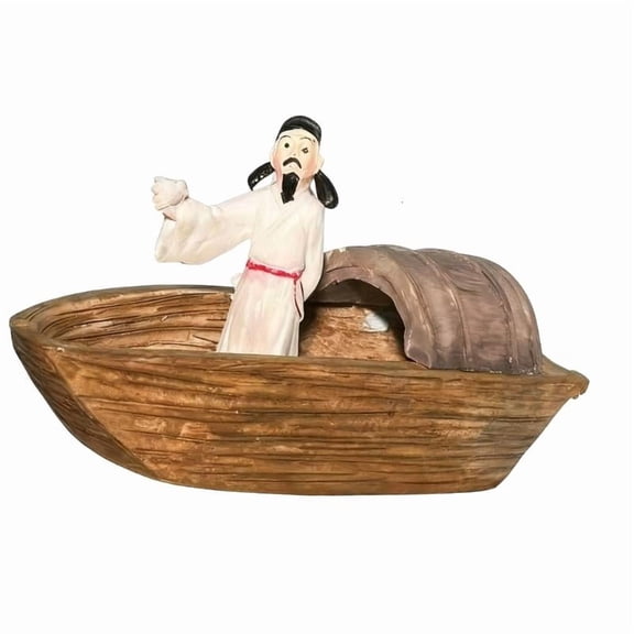 Boating Ancients Figurines Garden Statues Decors Landscape Decors Ancients Figurines Sculptures for Table Centrepieces