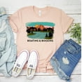 thumbnail image 1 of Boating And Boozing T-shirt Sunrise Shirt Music Festival Gift Summer Tee Beach Top Vacation Boats Booze & Besties Cute, 1 of 3
