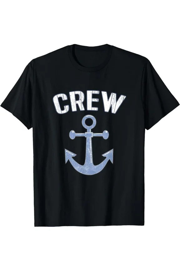Boating Captain Crew Pontoon Nautical Sailing Anchor T-Shirt