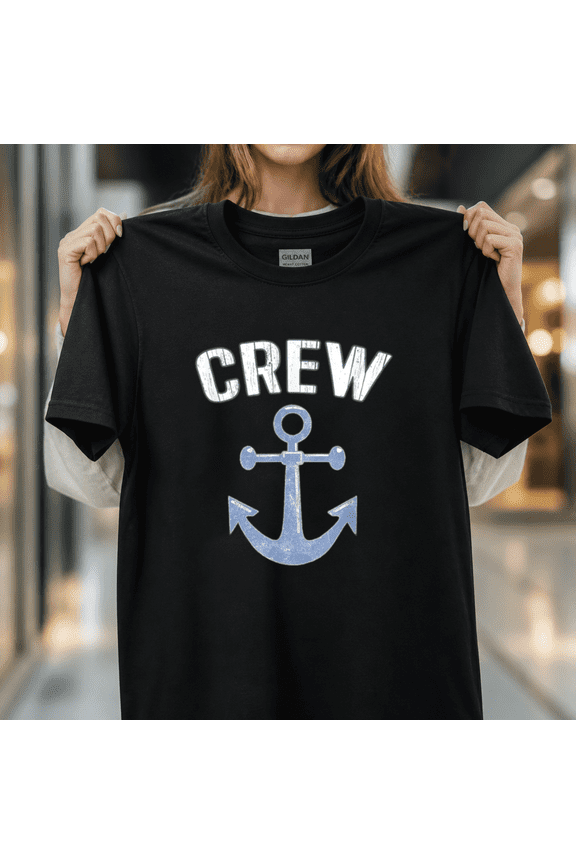 Boating Captain Crew Pontoon Nautical Sailing Anchor Unisex T-Shirt, S - 5XL