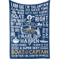 thumbnail image 1 of Boating Captain Gifts Blanket, Flannel Throw Blanket for Men, Funny Unique Birthday for Him, 1 of 6