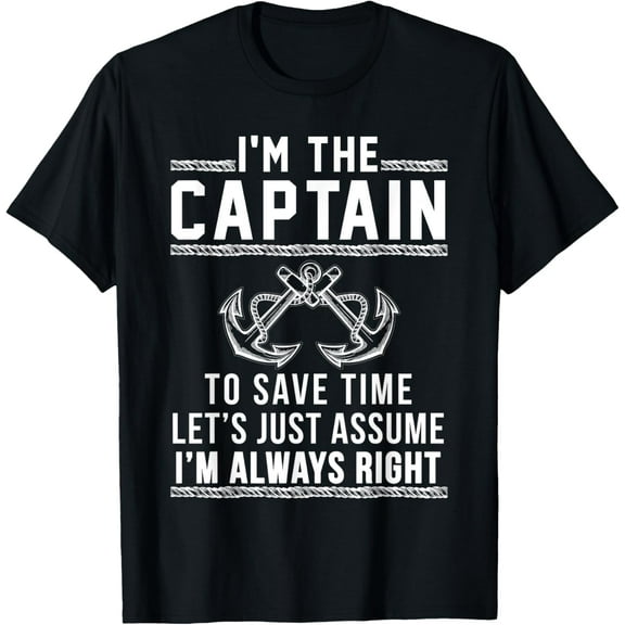 Boating Captain T Shirt Designs Captain Of The Boat - T Shirt T-Shirt
