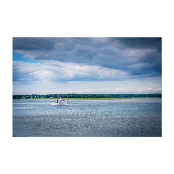 Boating Hampton Harbor - Hampton New Hampshire Photography Boat Coast Ocean Harbor Scenic Landscape Water Unframed Wall Art Print 32 x 48 inches