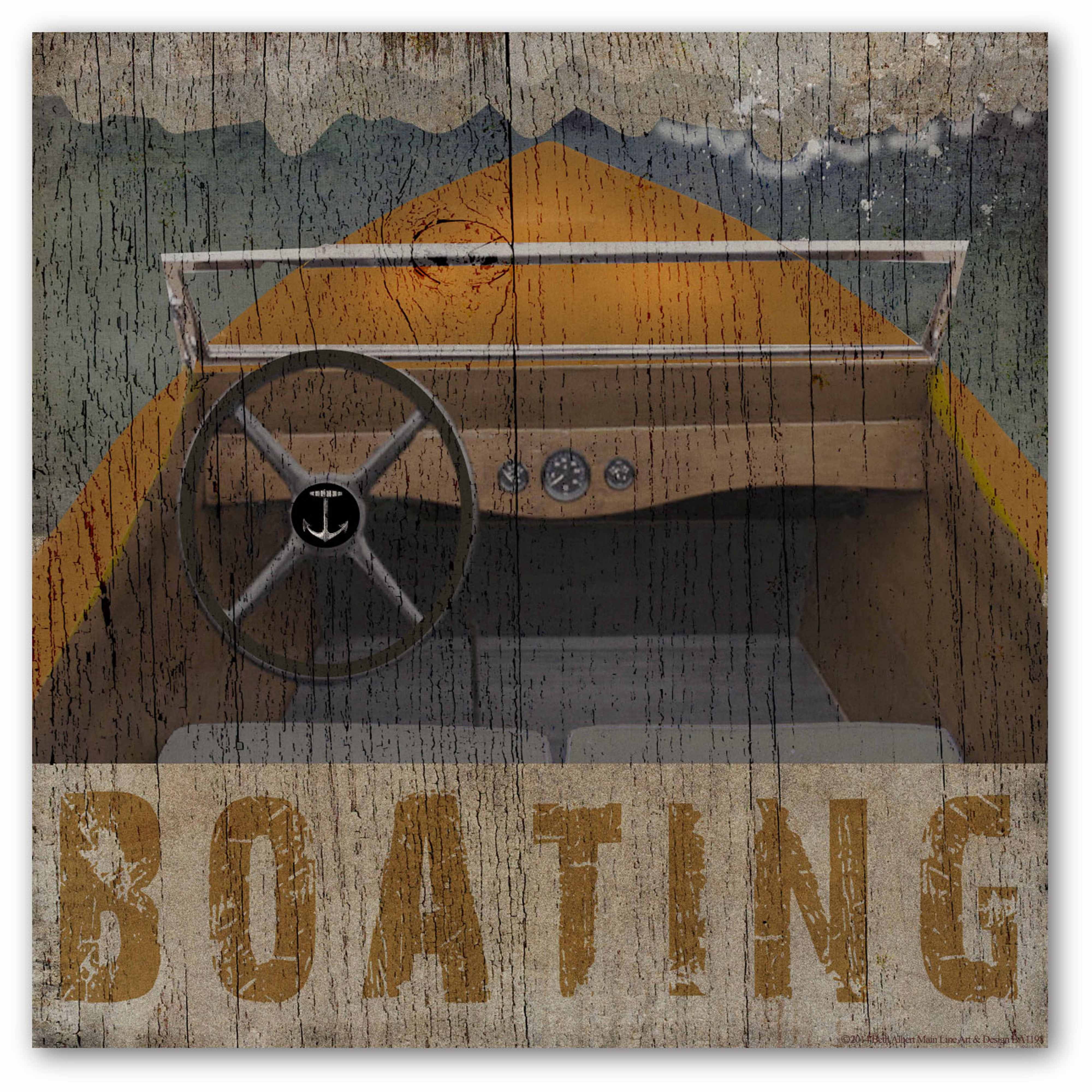 Boating Lodge Gallery-Wrapped Canvas Wall Art, 16x16
