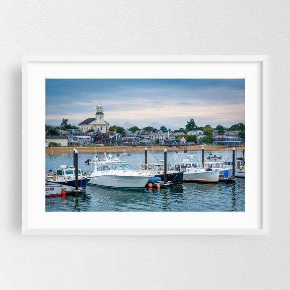 Boating Provincetown, Cape Cod - Massachusetts Photography White Framed Wall Art Print 12 x 18 inches