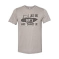 thumbnail image 1 of "Boating Shirt, I Like Big Boats And I Cannot Lie, Unisex, Sublimation T, Boating Apparel, Lake Shirt, Lake Tee, Summer Shirt, Gift For Him, Heather Stone, SMALL", 1 of 1