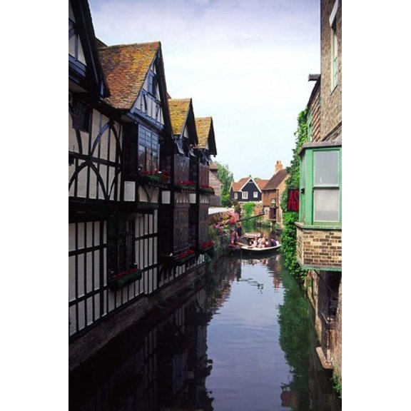 Boating Trips on the River Stour Canterbury Kent England Canvas Art - Paul Thompson DanitaDelimont (24 x 36)