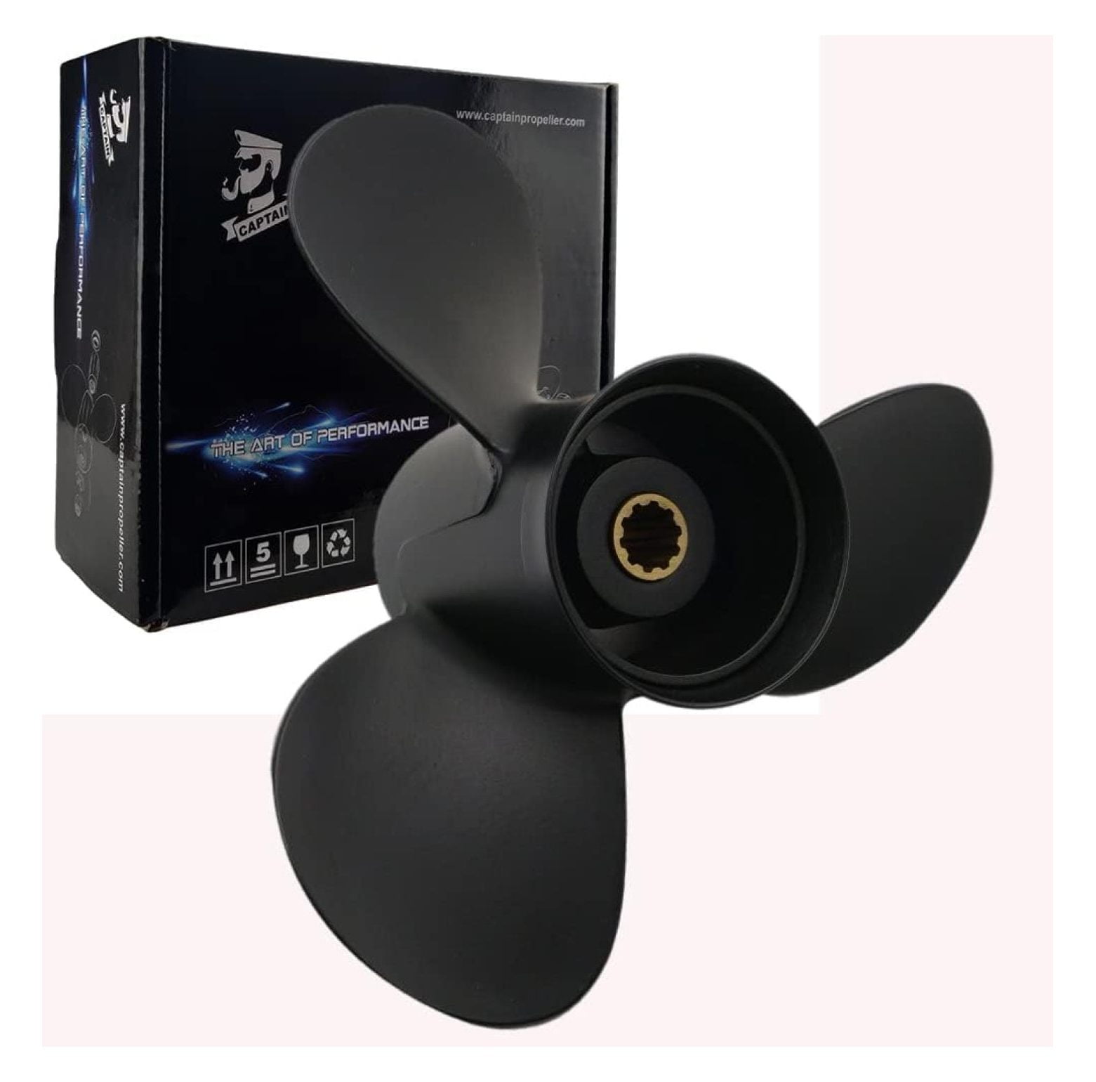8,9 x 8,5 Schwarz AußEnborder Propeller für Tohatsu 2-Takt 9,8 PS Aluminium LeH5