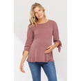 thumbnail image 1 of Boatneck 3/4 Tie Sleeve Maternity Knit Top, 1 of 3