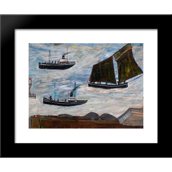 Boats 20x24 Framed Art Print by Alfred Wallis