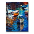 thumbnail image 1 of Boats During Warm Sunset Resting On The Water X 8 in x 12 in Painting Canvas Art Print, by Designart, 1 of 4