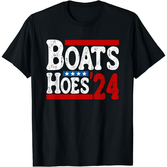 Boats & Hoes 24 Vintage Logo For Your Step Brothers Funny T-Shirt