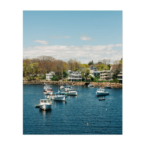 Boats, Ogunquit - Ogunquit Maine Photography Harbor Boat Coastal Landscape Scenic Summer Beach House Unframed Wall Art Print 24 x 32 inches