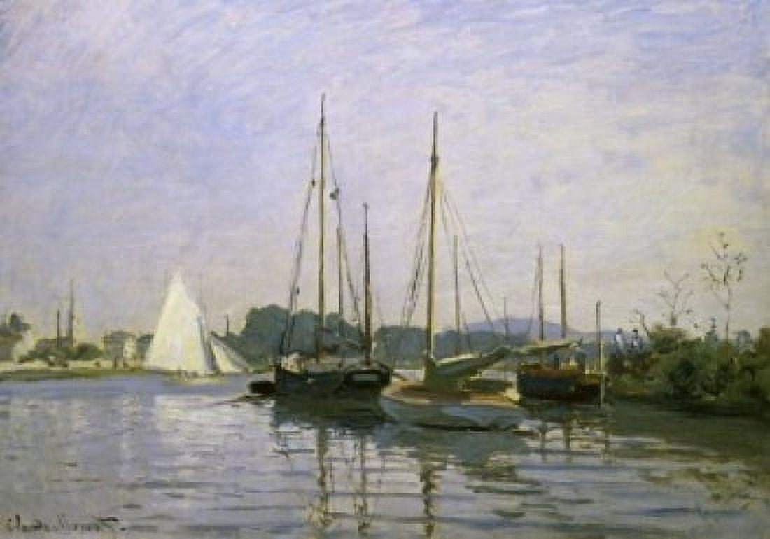 Boats Regatta at Argenteuil c 1872-1873 Claude Monet (1840-1926French) Musee dOrsay Paris Canvas Art - Claude Monet (18 x 24)