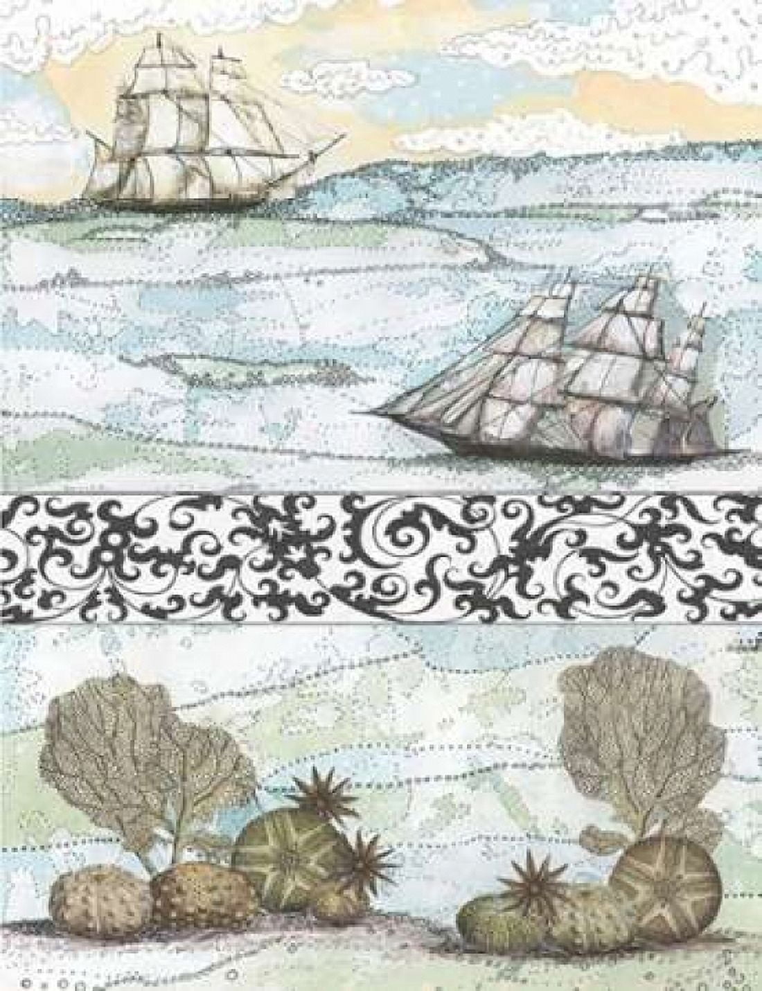 Boats and Coral Canvas Art - Sarah Ogren (22 x 28)
