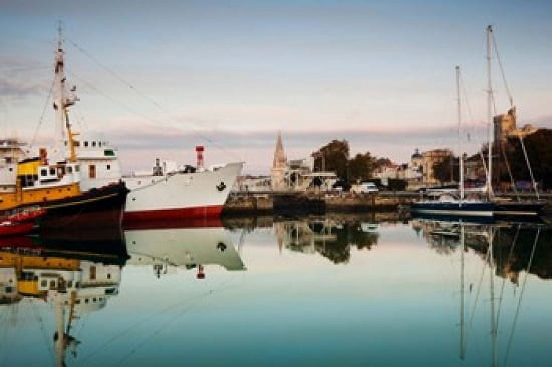 Boats at Maritime Museum La Rochelle Charente-Maritime Poitou-Charentes France Canvas Art - Panoramic Images (36 x 24)