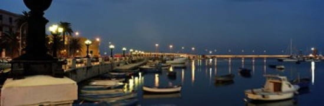 Boats at a harbor Bari Itria Valley Puglia Italy Canvas Art - Panoramic Images (18 x 6)