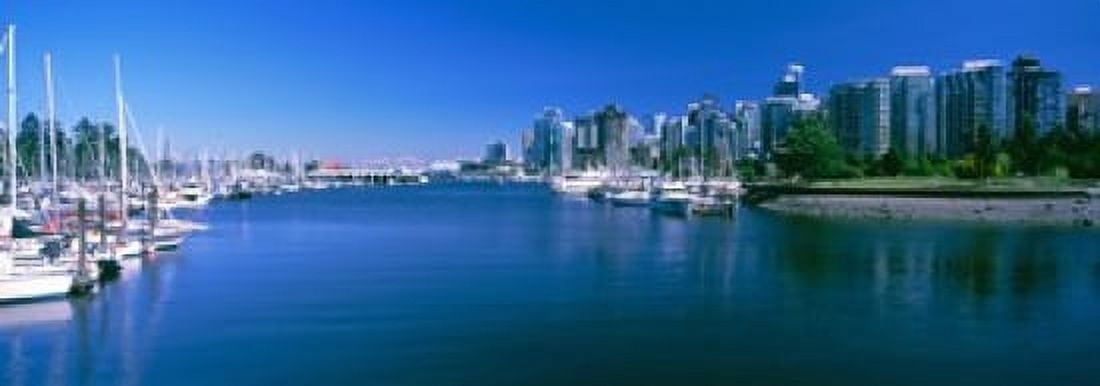 Boats at a marina Vancouver British Columbia Canada Canvas Art - Panoramic Images (36 x 13)