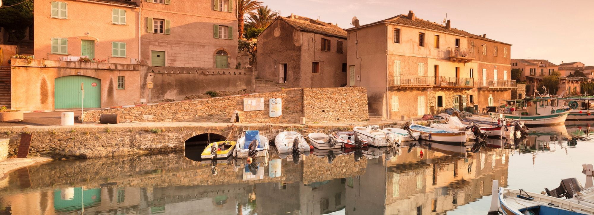 Boats at a port Centuri Haute-Corse Corsica France Canvas Art - Panoramic Images (27 x 9)