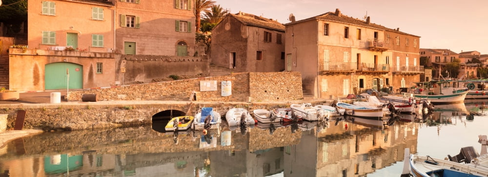 Boats at a port Centuri Haute-Corse Corsica France Canvas Art - Panoramic Images (36 x 12)