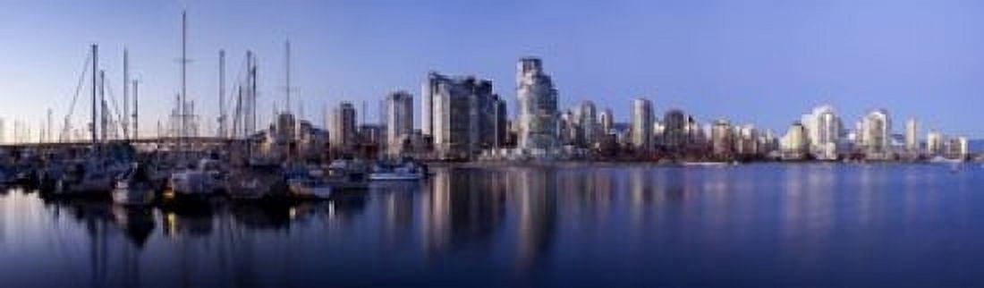 Boats docked at a harbor Yaletown Vancouver Island British Columbia Canada 2011 Canvas Art - Panoramic Images (15 x 5)