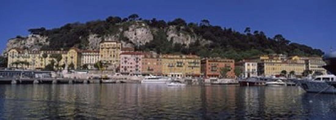 Boats docked at a port English Promenade Nice Alpes-Maritimes Provence-Alpes-Cote dAzur France Canvas Art - Panoramic Images (18 x 7)
