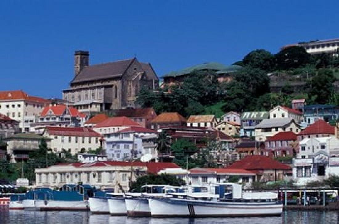 Boats in Harbor St George Grenada Caribbean Canvas Art - Greg Johnston DanitaDelimont (27 x 18)
