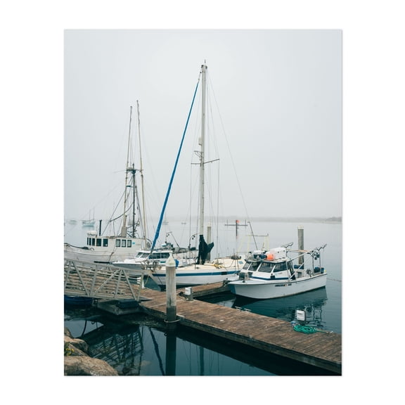 Boats in Morro Bay 02 - Morro Bay California Photography Boat Harbor Coast Ocean Unframed Wall Art Print 36 x 48 inches