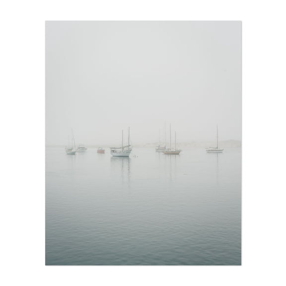 Boats in Morro Bay 03 - Morro Bay California Photography Boat Harbor Ocean Coastal Minimalist Unframed Wall Art Print 5 x 7 inches