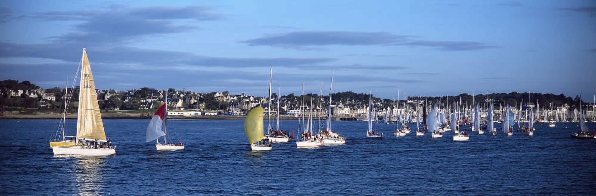 Boats in regatta Quiberon Bay Morbihan Brittany France Canvas Art - Panoramic Images (27 x 9)