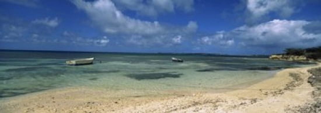 Boats in the sea North coast of Antigua Antigua and Barbuda Canvas Art - Panoramic Images (18 x 7)