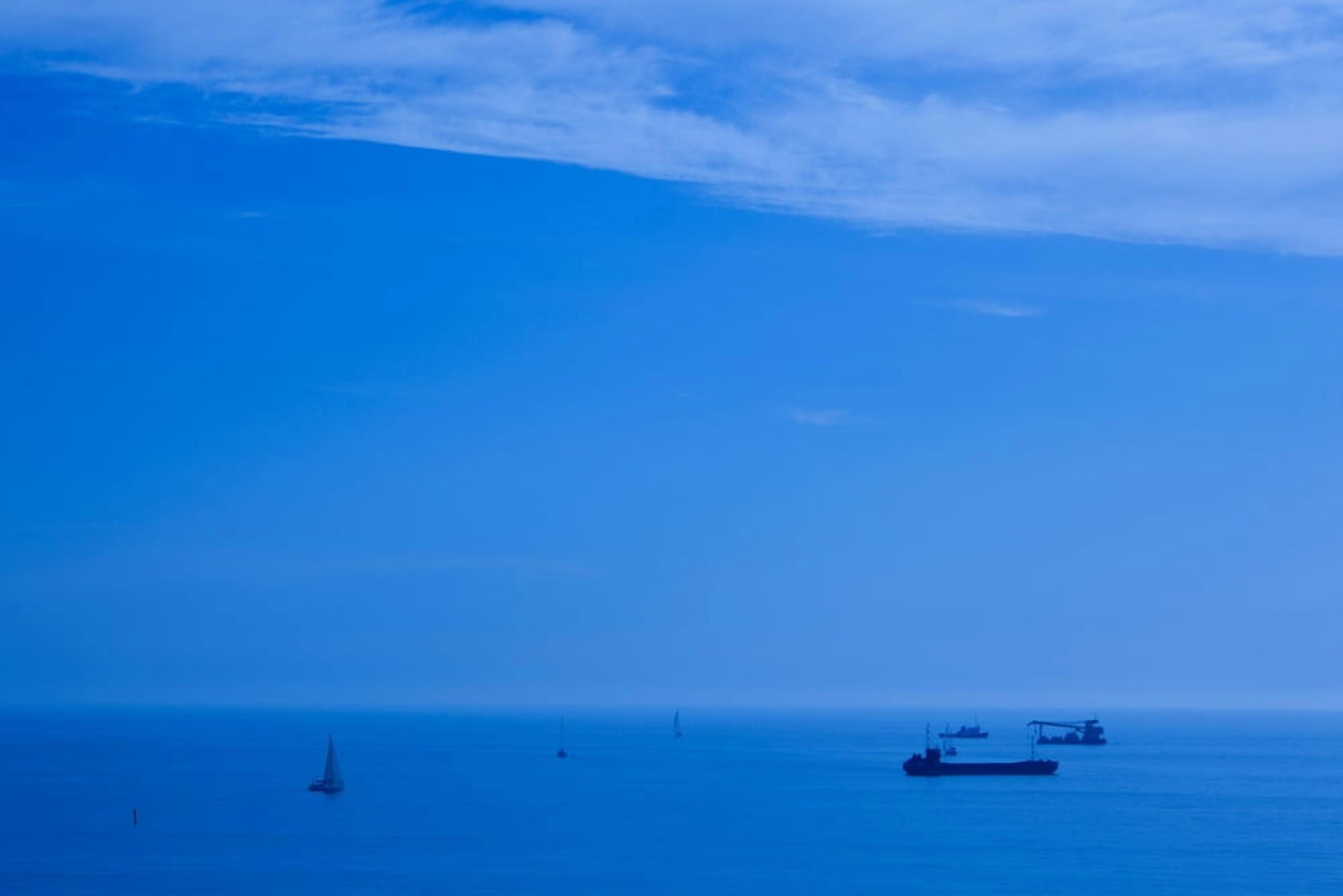 Boats in the sea Sochi Black Sea Coast Krasnodar Krai Russia Canvas Art - Panoramic Images (27 x 9)