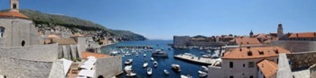 Boats in the sea UI Sv Dominika Dubrovnik Croatia Canvas Art - Panoramic Images (20 x 5)
