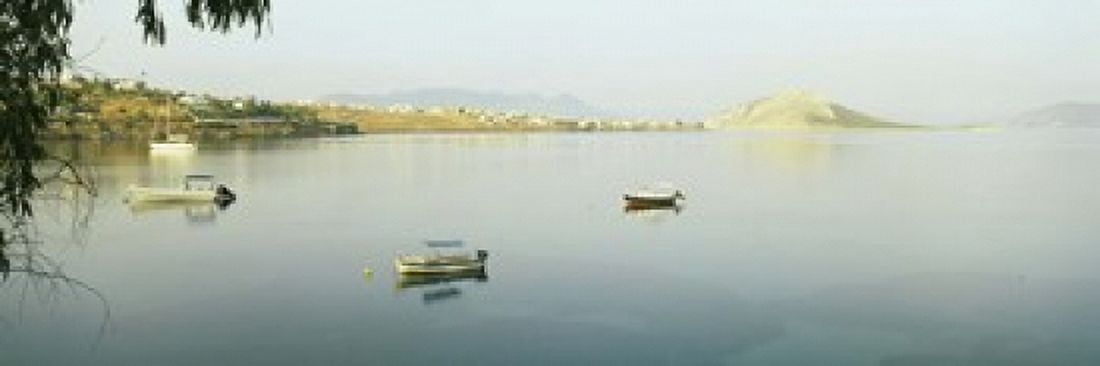 Boats in the sea with a city in the background Aegina Saronic Gulf Islands Attica Greece Canvas Art - Panoramic Images (18 x 6)