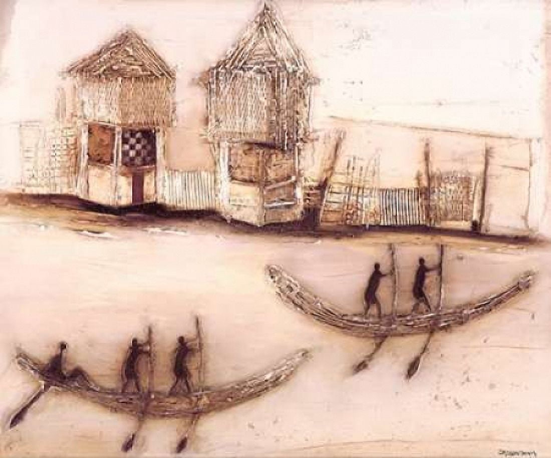 Boats on river I Canvas Art - Eelse Noordhuis Jan (20 x 24)