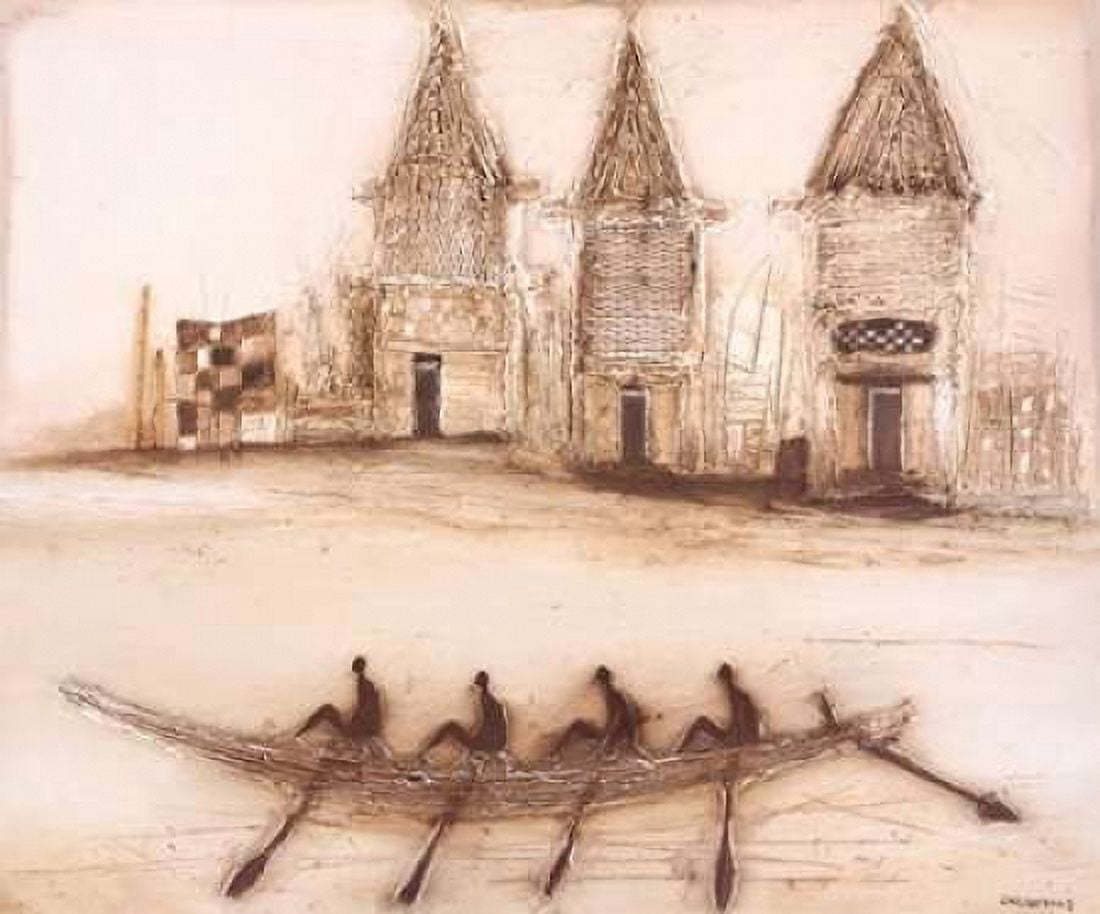 Boats on river I Canvas Art - Eelse Noordhuis Jan (20 x 24)
