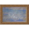 thumbnail image 1 of Boats on the Thames, Fog Effect 24x20 Gold Ornate Wood Framed Canvas Art by Monet, Claude, 1 of 2