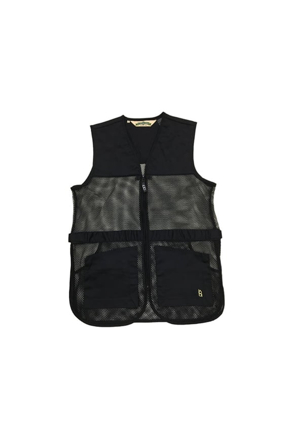 Bob Allen Men's 245M Mesh Back Shooting Vest Ambidextrous Cotton Black XL