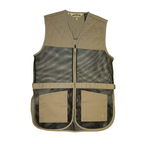 Bob Allen Full Mesh Dual Pad Shooting Vest, Khaki, S