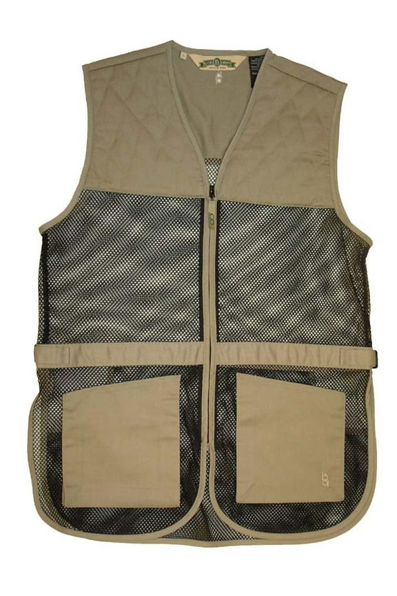 Bob Allen Full Mesh Dual Pad Shooting Vest, Khaki, S
