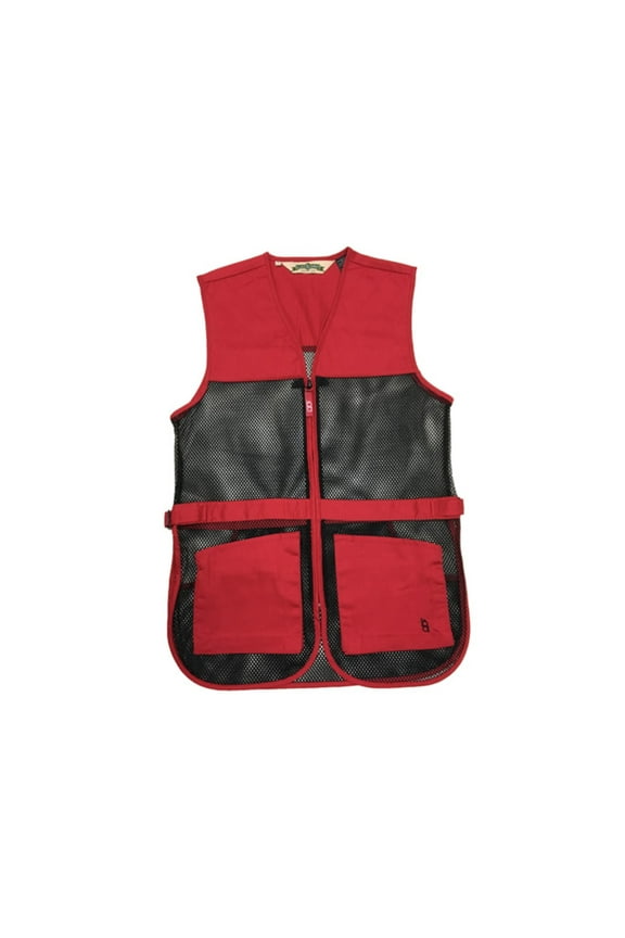Bob Allen Full Mesh Dual Pad Shooting Vest, Red, XL