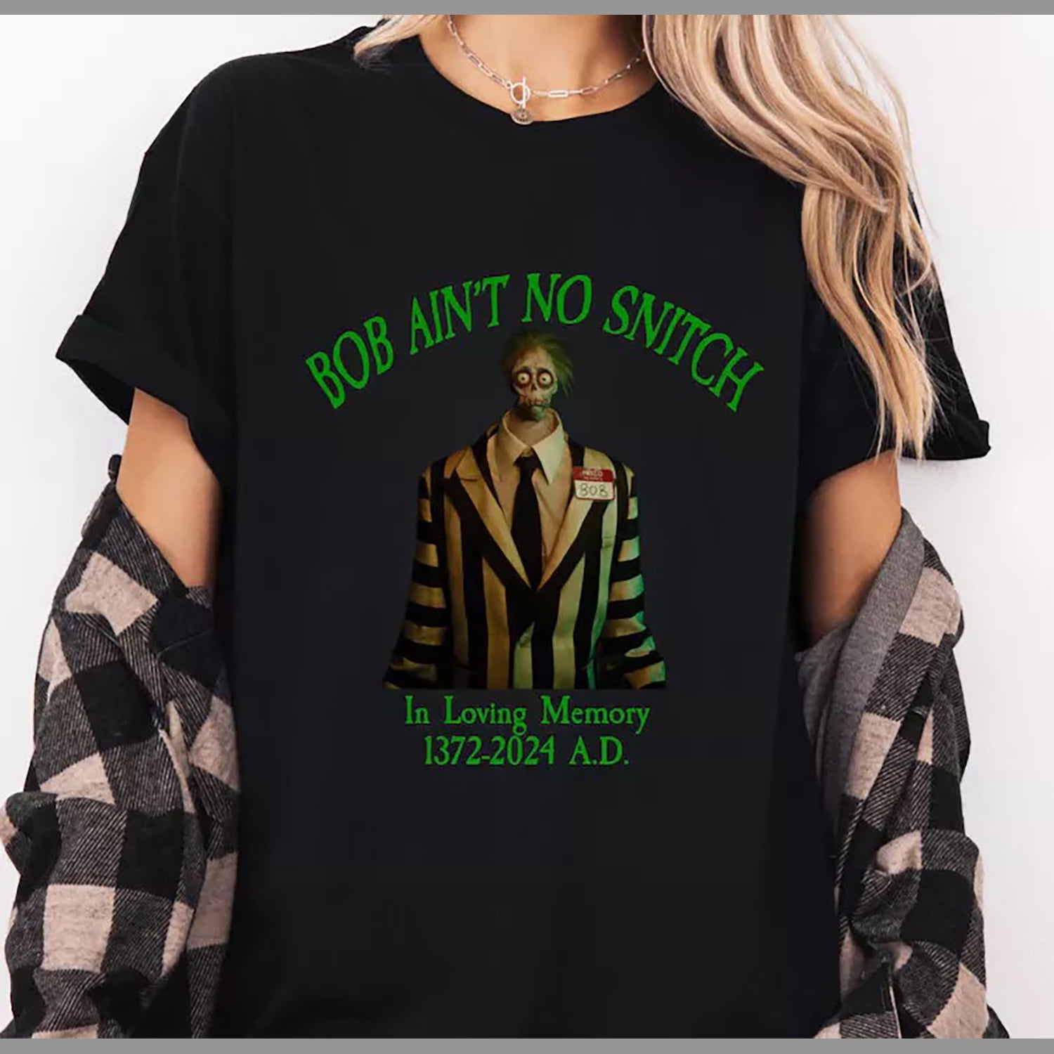 Bob BeetleJuice Inspired Tee, Jersey Short Sleeve Tee