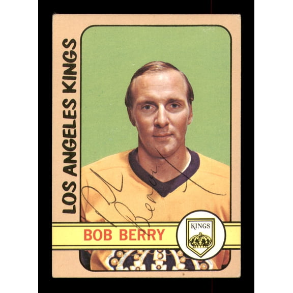 Bob Berry Autographed 1972-73 Topps Card #21 Los Angeles Kings SKU #251170
